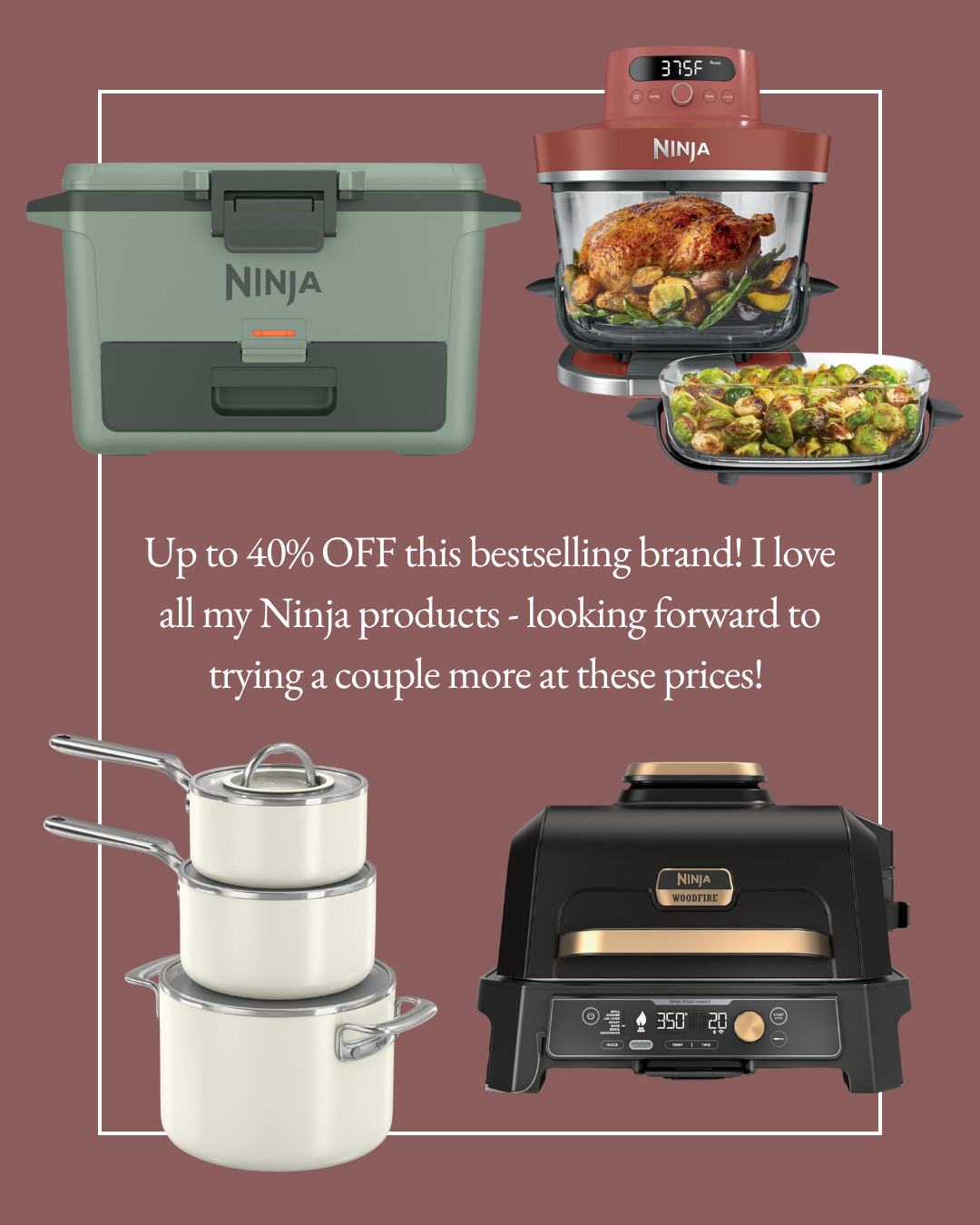 Up to 40% off this bestselling brand for the Amazon Early Prime Deals! I love all my Ninja products and I am looking forward to trying a couple more at these prices. Cooler, air fryer, cookware and grill all on sale. 

 #amazonprimedeals #earlyprimedeals #primeday #amazondeals #ninja #ninjakitchen #airfryer #ninjacreami #cookwareset #outdoorgrill #cooler #kitchenappliances #kitchengadgets #amazonhome #salealert #founditonamazon #LTKSaleAlert