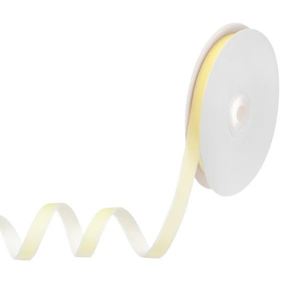 Velvet Ribbon 10 Yards 3/8" Wide Nylon Fabric Ribbons, Light Yellow | Walmart (US)