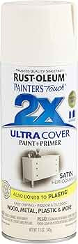 Rust-Oleum 334071 Painter's Touch 2X Ultra Cover Spray Paint, 12 oz, Satin Heirloom White | Amazon (US)