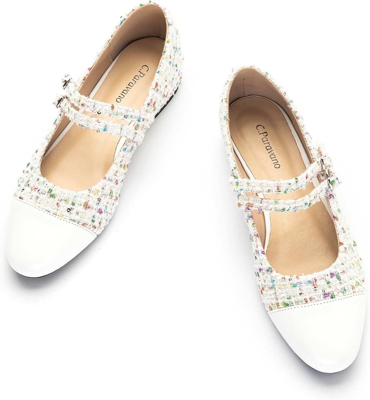 C.Paravano Mary Jane Shoes for Women | Women's Flats | Round Toe Mary Jane Flats | Dress Flats Sh... | Amazon (US)