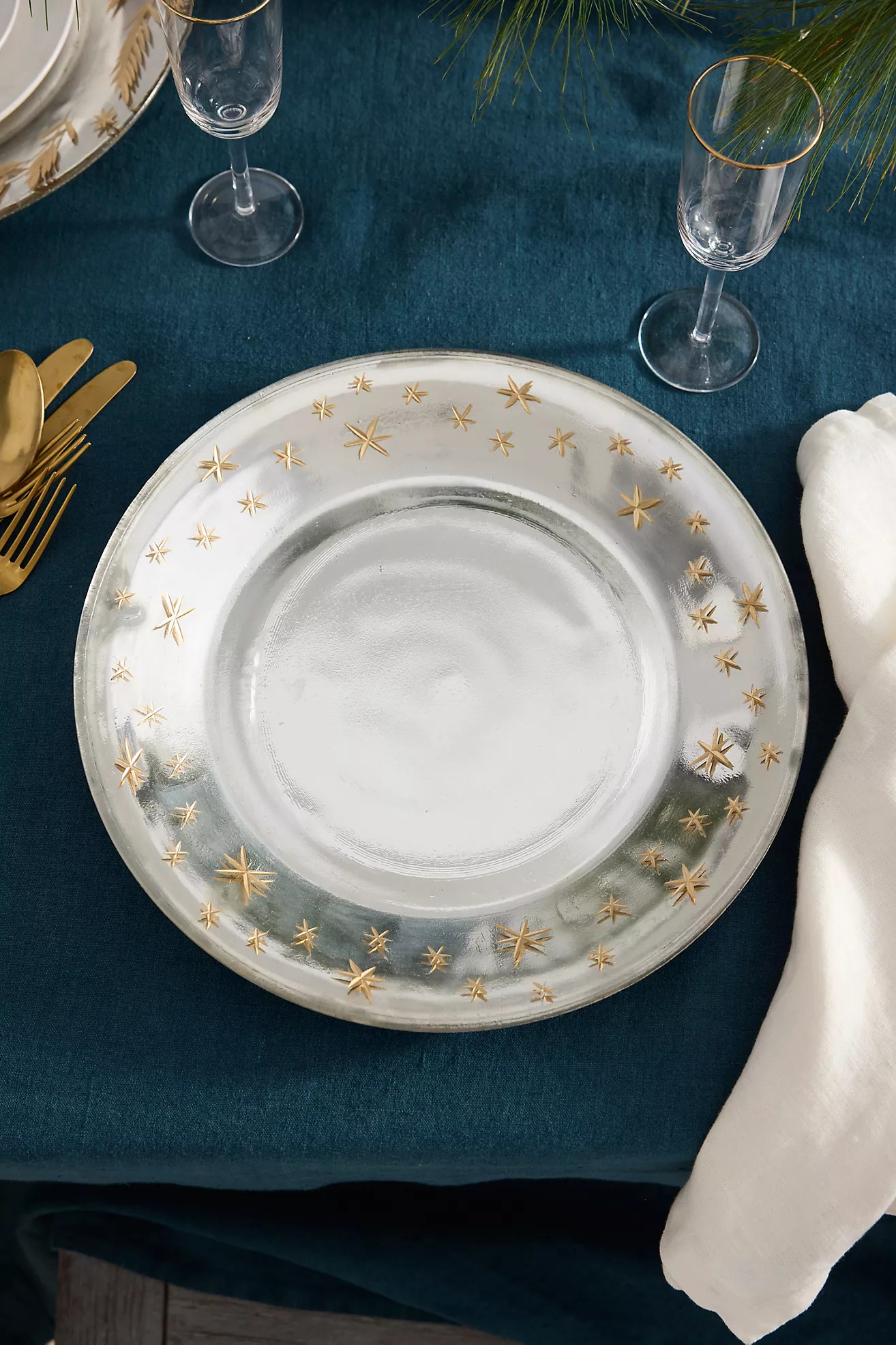 Gilded Cut Glass Charger | Anthropologie (US)