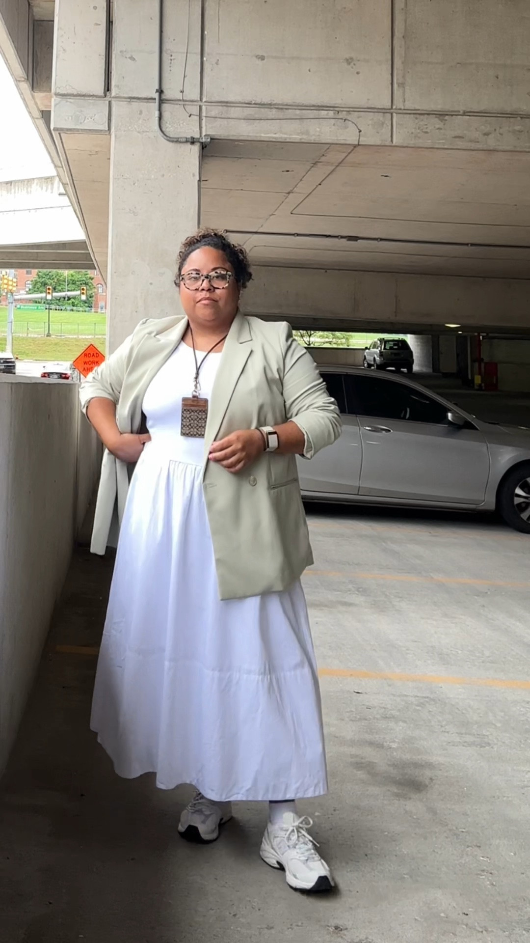 I’m having a ton of fun trying different looks that are outside of my comfort zone! Some have worked, while others have been questionable upon looking back. 😂

I saw someone on TikTok recently style a cotton dress, oversized blazer, and sneakers. It looked so great on her, so I decided to give it a try as an office look. Mind you: my office is a bit more casual, so I could get away with wearing this on a day with minimal meetings. 😂

#LTKWorkwear #LTKVideo #LTKShoeCrush