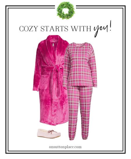 Comfortable plaid pajamas and a warm fuzzy robe. The perfect gift idea from @WalmartFashion!
#WalmartPartner #WalmartFashion


#LTKGiftGuide #LTKfindsunder50 #LTKHoliday