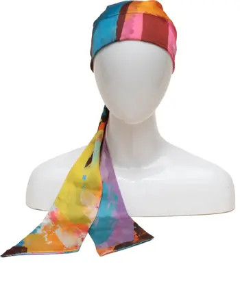 Eugenia Kim Gigi Brushstroke Satin Head Scarf | Nordstrom | Nordstrom