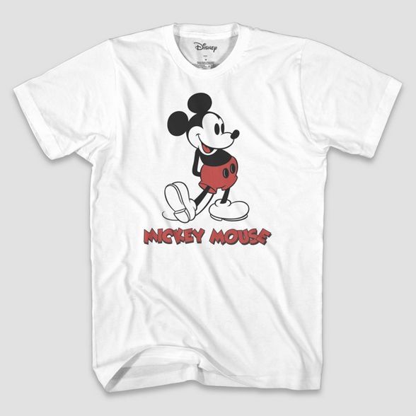 Men's Disney Mickey Mouse Short Sleeve Graphic T-Shirt - White | Target