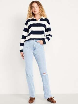Extra High-Waisted Straight Jeans | Old Navy (CA)