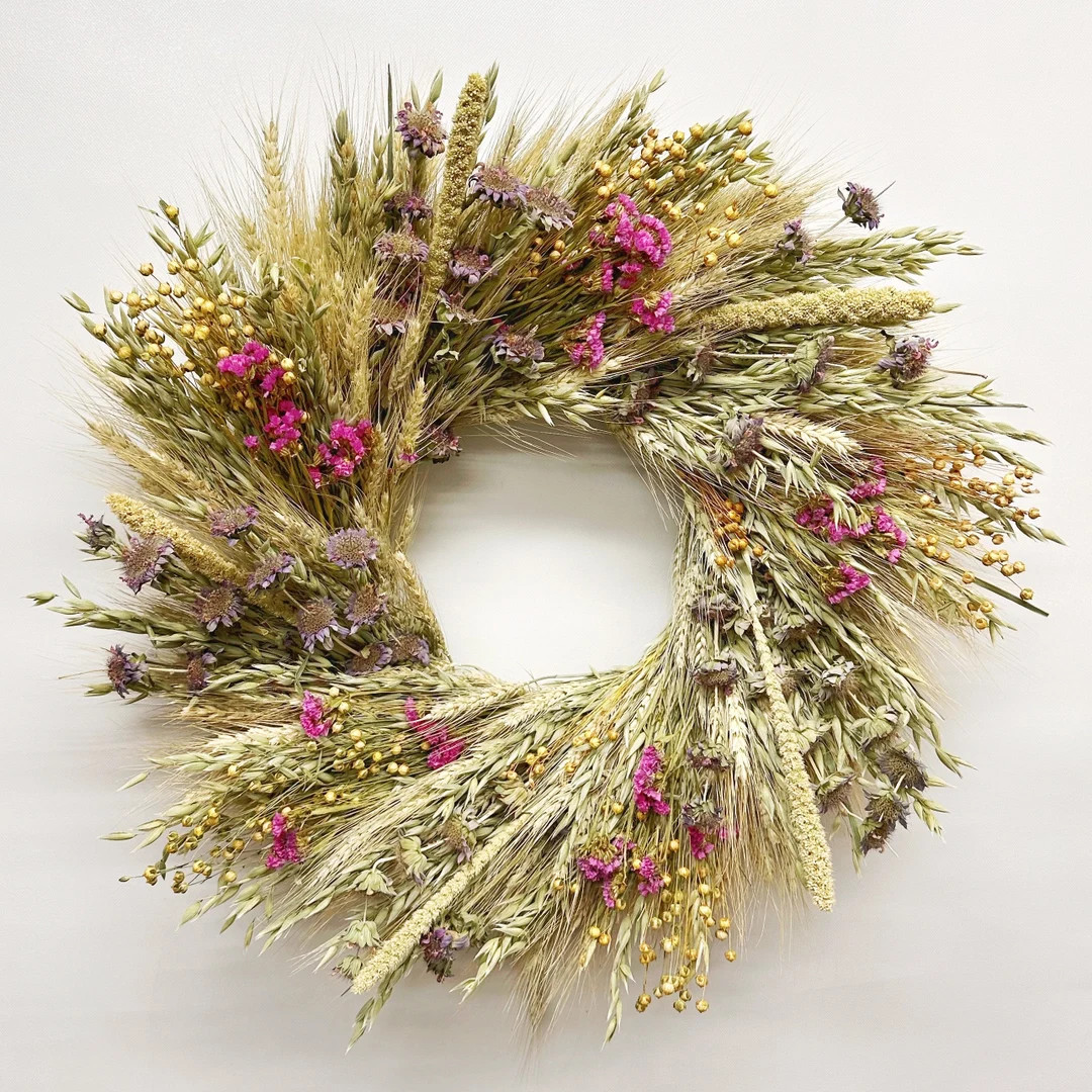 Vancortlandt Farms Natural Dried Flower Handmade Spring Charm Wreath - Etsy | Etsy (Global)