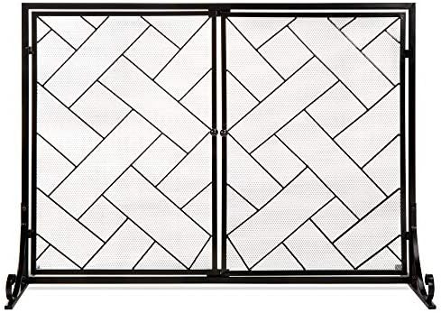 Amazon.com: Best Choice Products 44x33in 2-Panel Handcrafted Wrought Iron Decorative Mesh Geometr... | Amazon (US)