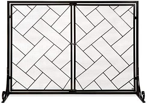 Amazon.com: Best Choice Products 44x33in 2-Panel Handcrafted Wrought Iron Decorative Mesh Geometr... | Amazon (US)