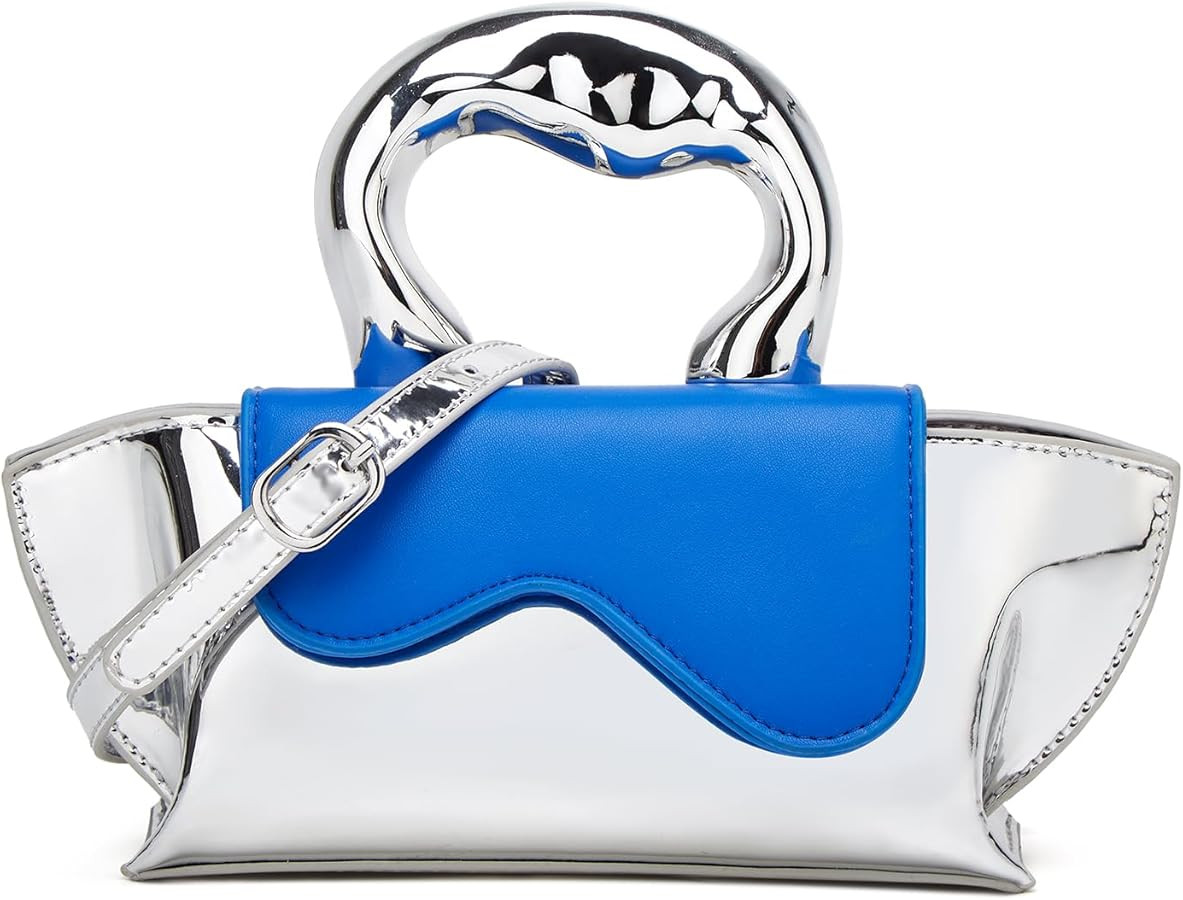 Small Silver Bag Crossbody Bags Satchels Y2K Evening Bags Handbag for Women Hobo Bags Shoulder Ba... | Amazon (US)