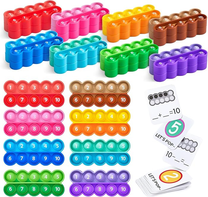 Joycat Ten-Frame Math Learning Tools for Elementary-24 Ten Frames and 20 Task Cards Math Counting... | Amazon (US)