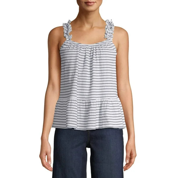 Women's Peplum Ruffle Tank Top | Walmart (US)