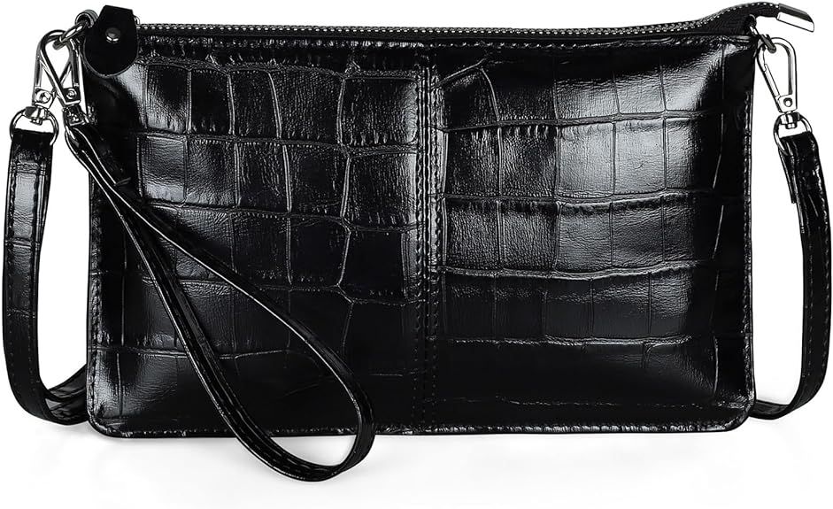 befen Genuine Leather Wristlet Clutch Wallet Purses Small Crossbody Bags Shoulder Handbag for Wom... | Amazon (US)