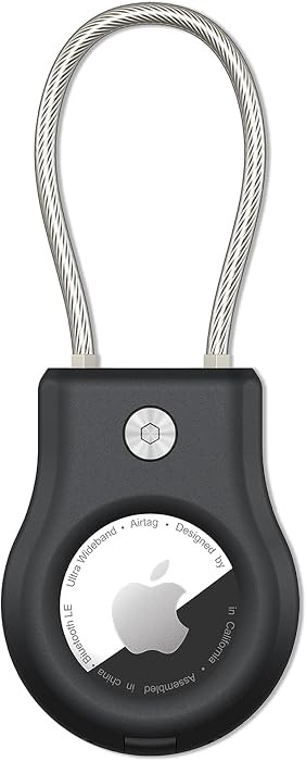 SCALLOP for Airtag (1st & 2nd Gen) Keychain Holder with Wire Cable, Secure Lock Airtag Holder,360... | Amazon (US)