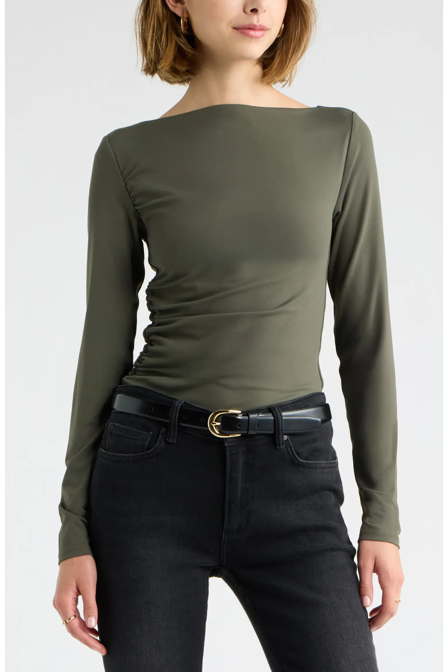 Open Edit Ruched Side Top (Women) | Nordstrom | Nordstrom