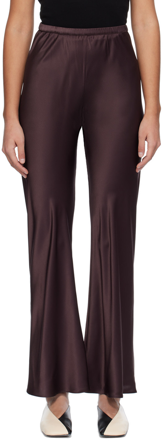 Silk Laundry Brown Bias-Cut Lounge Pants | SSENSE
