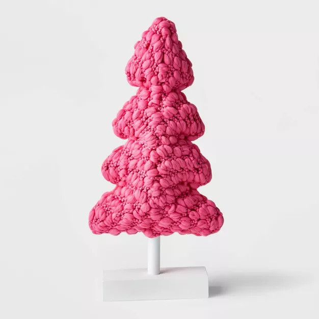 13" Thick Knit Tabletop Tree Pink - Wondershop™ | Target