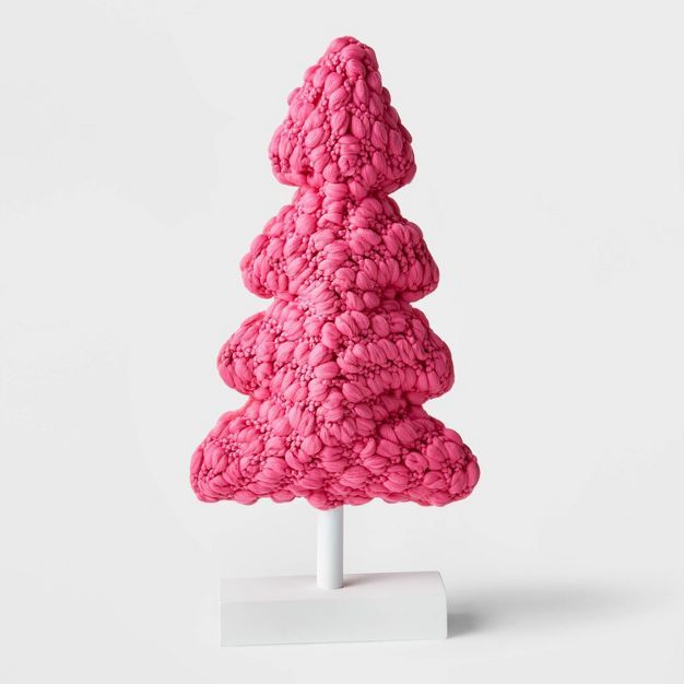 13" Thick Knit Tabletop Tree Pink - Wondershop™ | Target