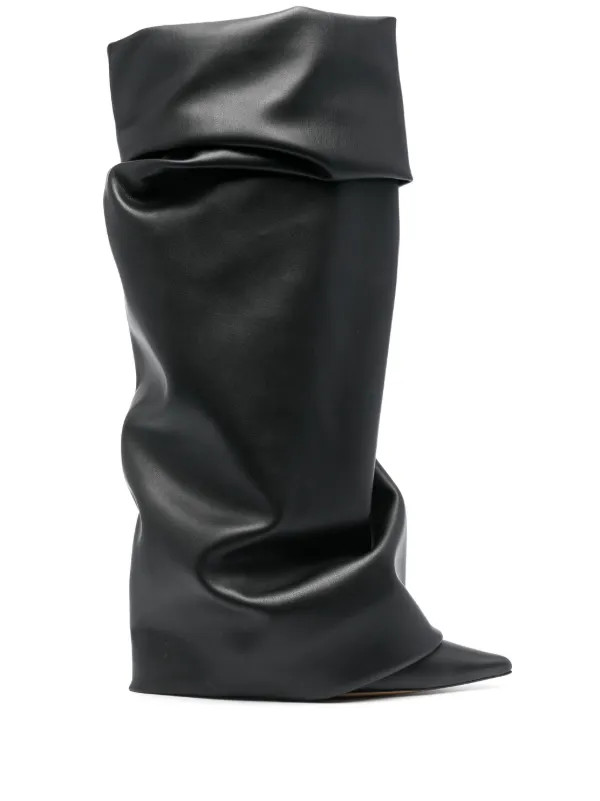 105mm pointed-toe leather boots | Farfetch Global