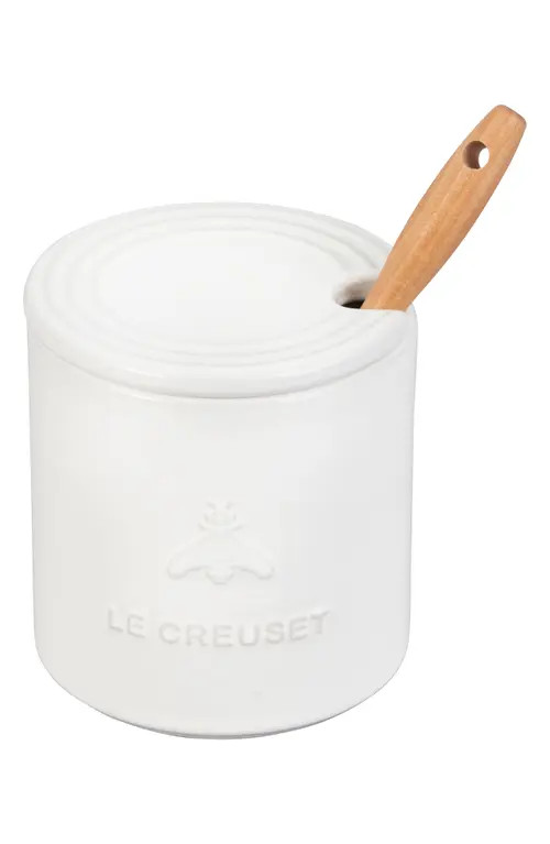 Le Creuset Stoneware Honey Pot & Dipper in White at Nordstrom | Nordstrom