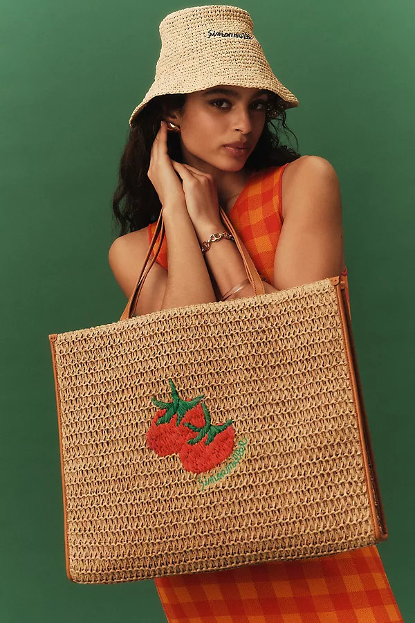 Simon Miller Raffia Tomato Tote | Anthropologie (US)
