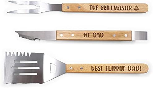 Huray Rayho Party BBQ Tools Set for Dad Engraved Grill Set Grill Master Summer Barbecue Housewarm... | Amazon (US)