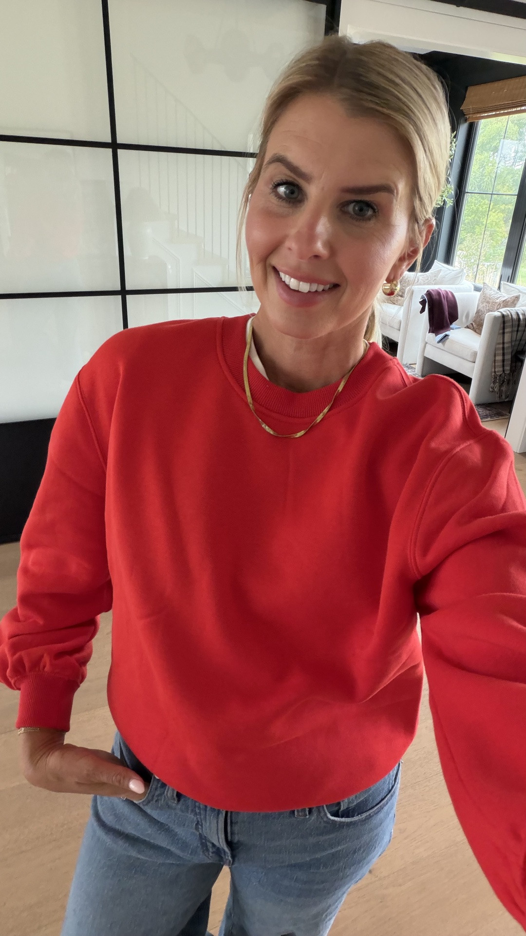 $15 sweatshirts, cute sleeve detail! Come in tons of colors- good little fall staple!!