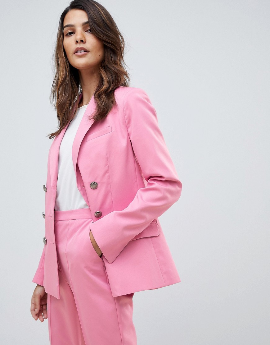 ASOS DESIGN tailored high break suit blazer - Pink | ASOS US
