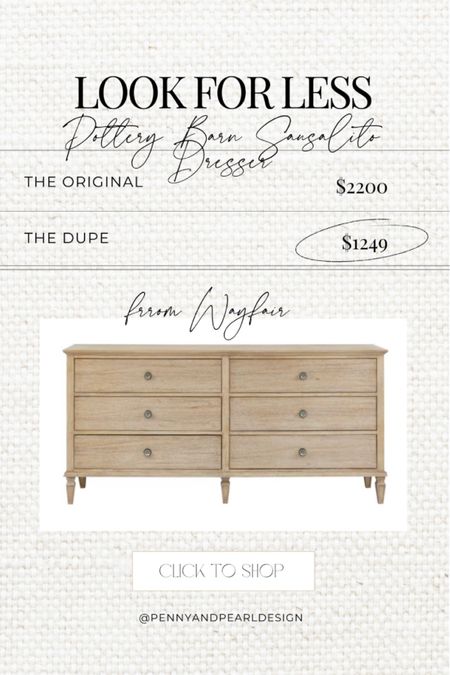 Our best selling Look for Less of all time— the Pottery Barn Sausalito dresser dupe from Wayfair is on sale for $1100!



#LTKhome #LTKHolidaySale #LTKCyberWeek