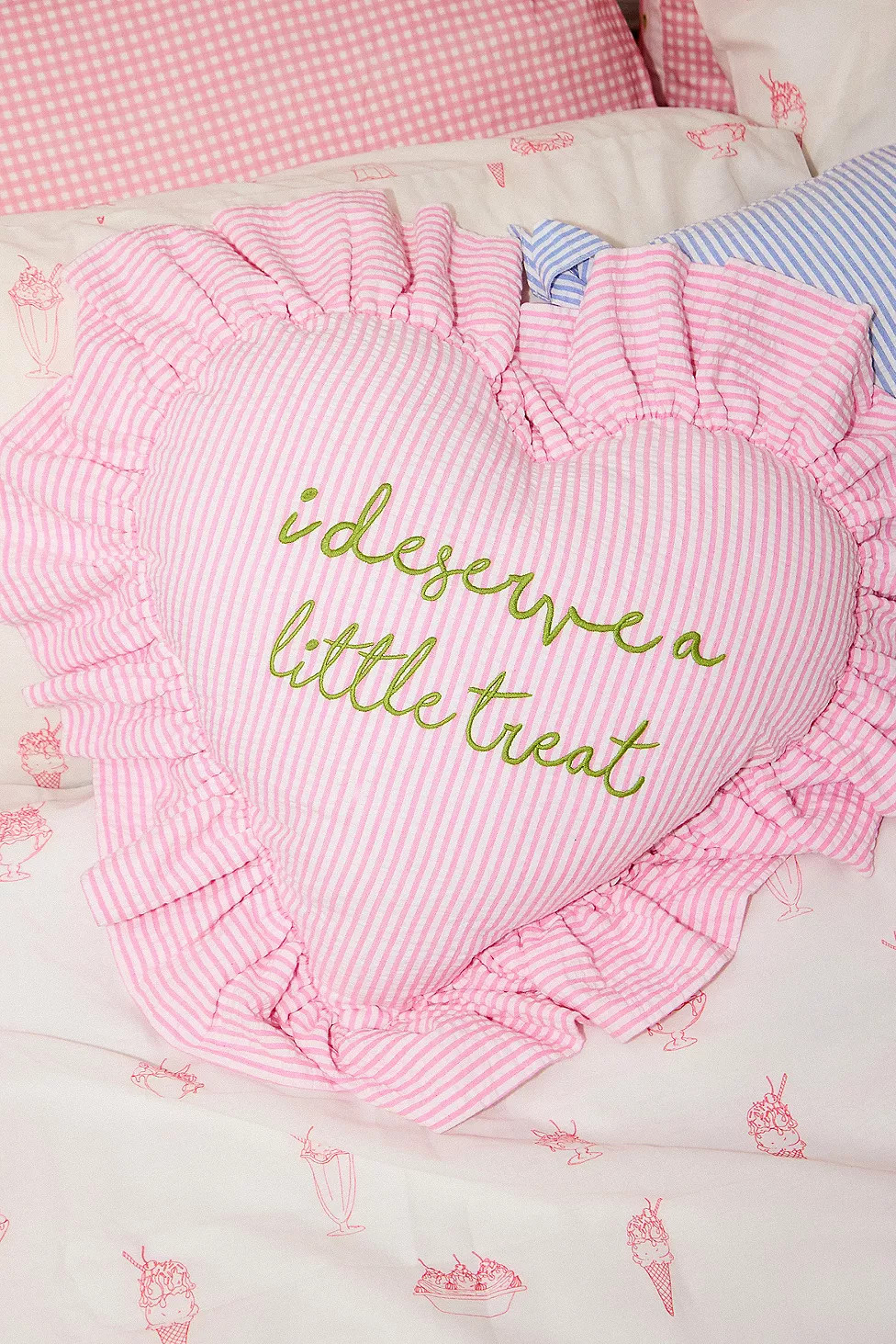 Deserve A Little Treat Cushion | Urban Outfitters UK