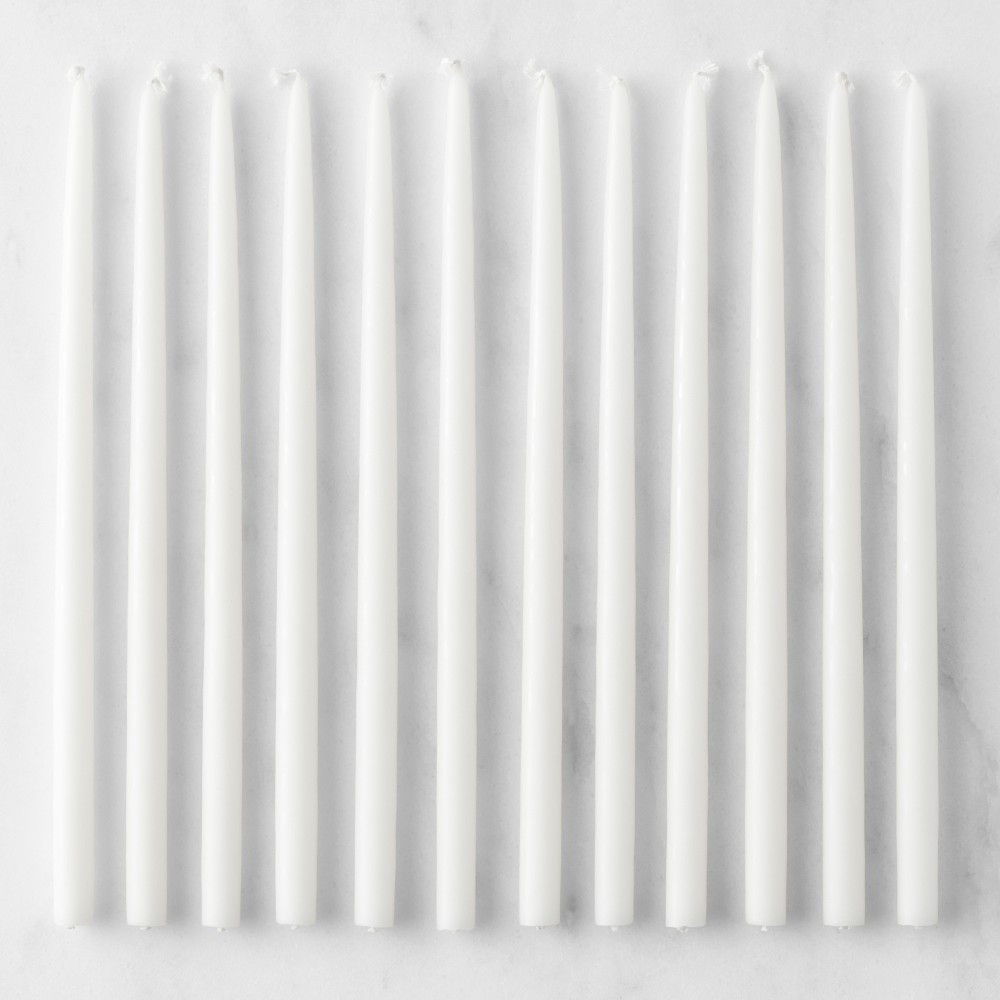 10" White Tiny Taper Candles, Set of 12 | Williams-Sonoma