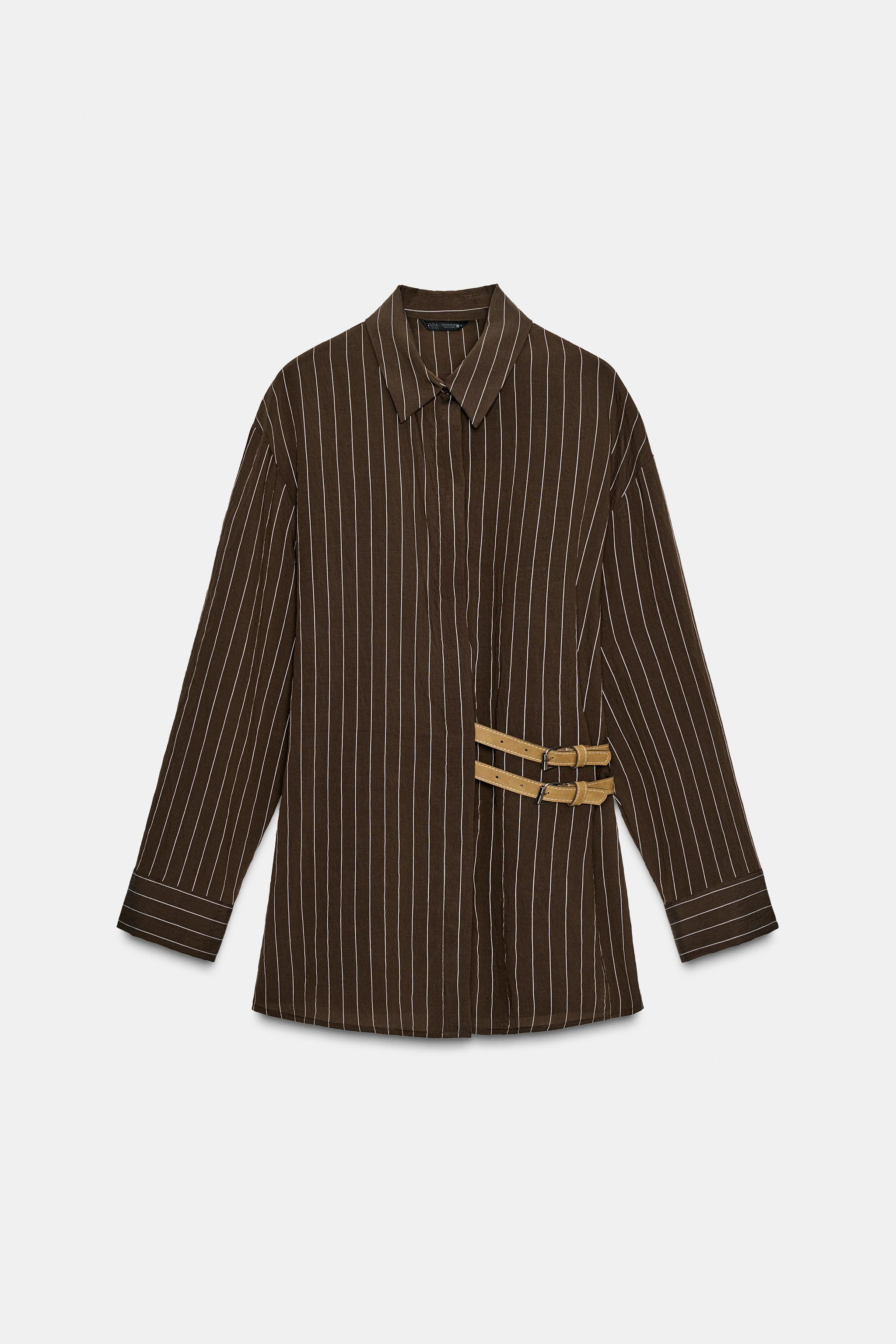 STRIPED BUCKLE SHIRT | Zara US