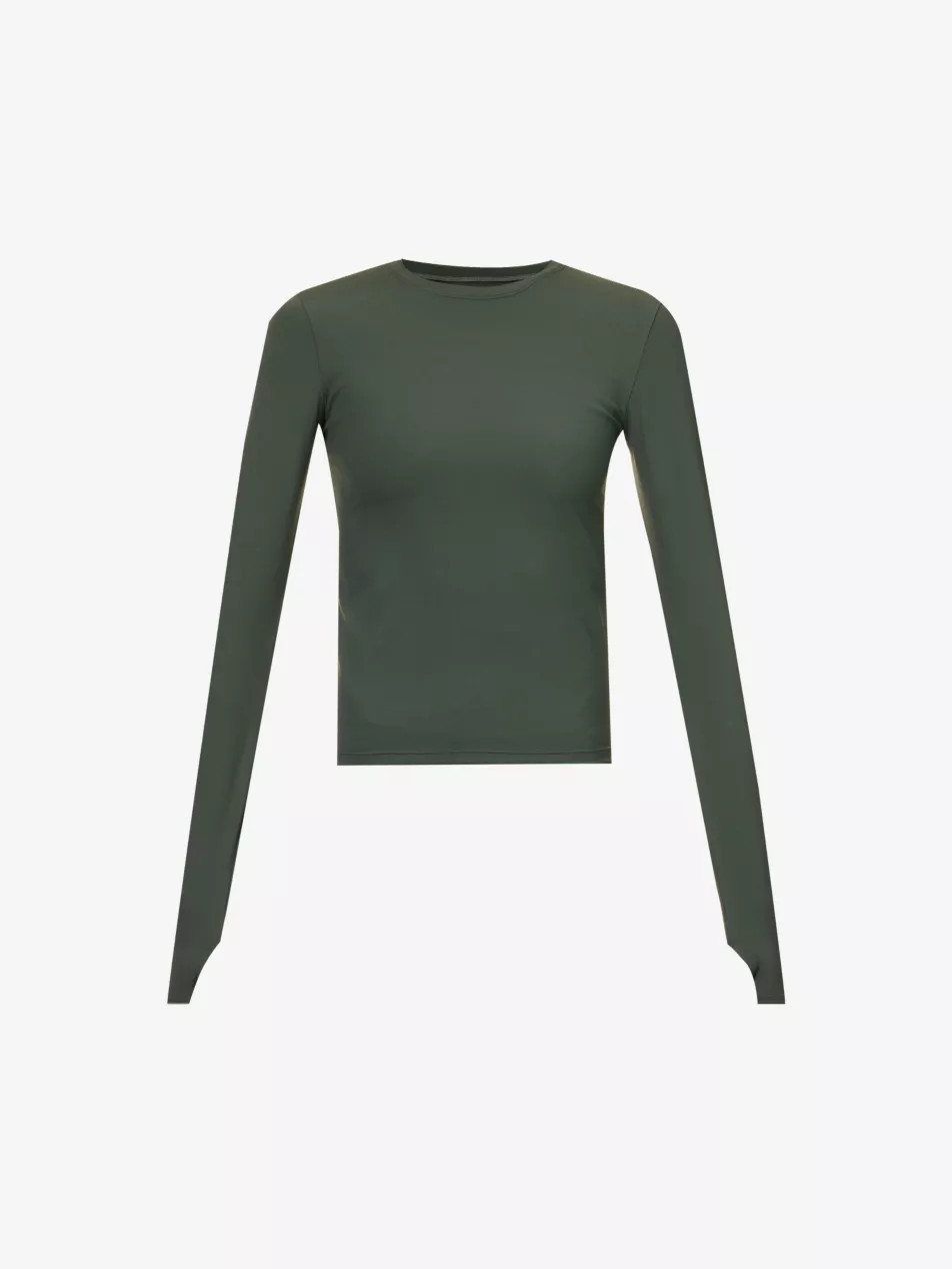 Core fitted stretch-woven T-shirt | Selfridges