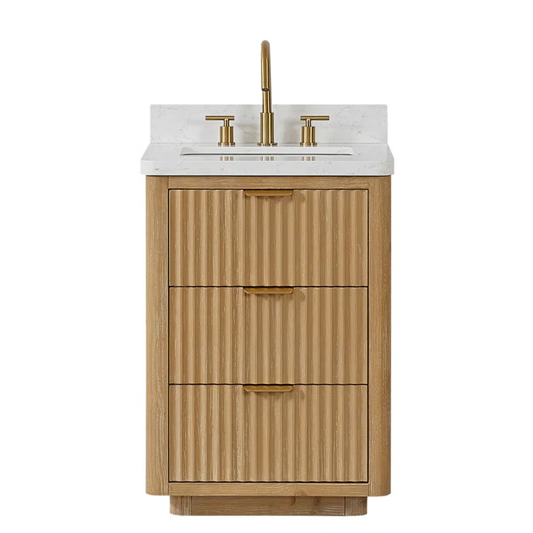 Adela 24'' Single Bathroom Vanity with Cultured Marble Top | Wayfair North America