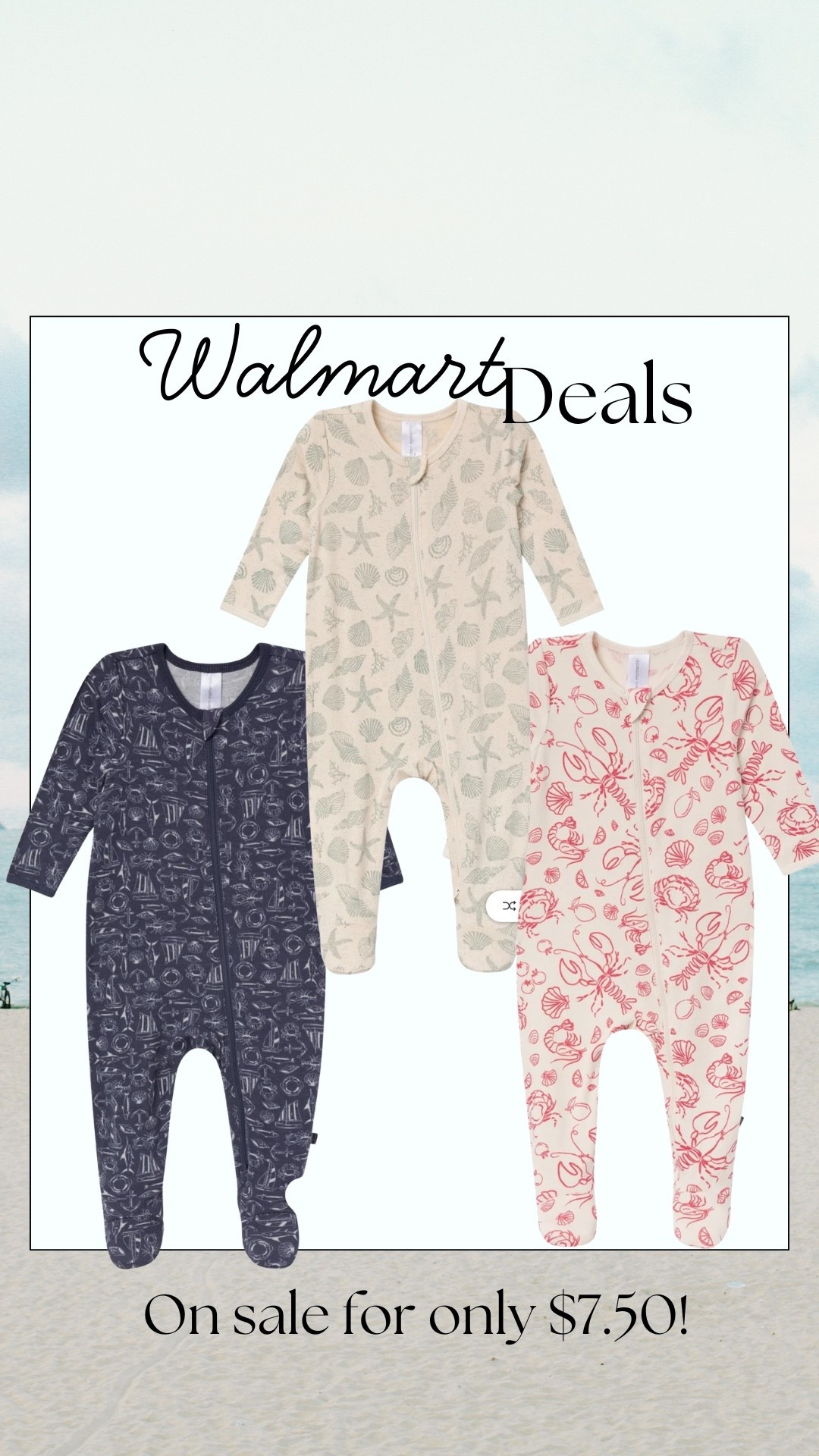 Walmart, baby footie pajamas on sale for only $7.50!!!