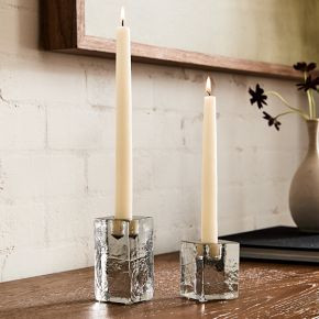 Cast Glass Taper Holders | West Elm (US)
