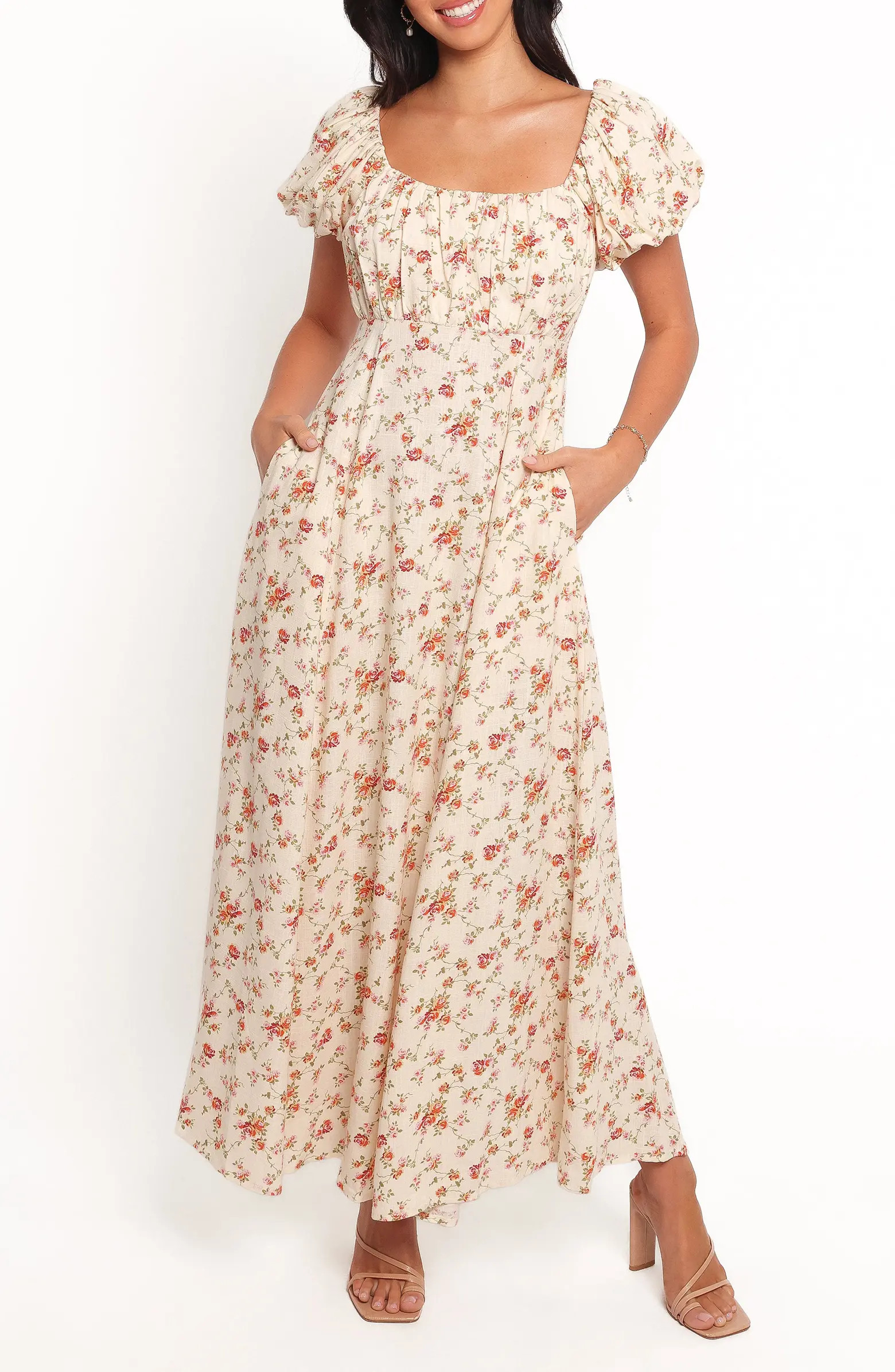 Petal & Pup Marnie Floral Print Cotton & Linen Maxi Dress | Nordstrom | Nordstrom