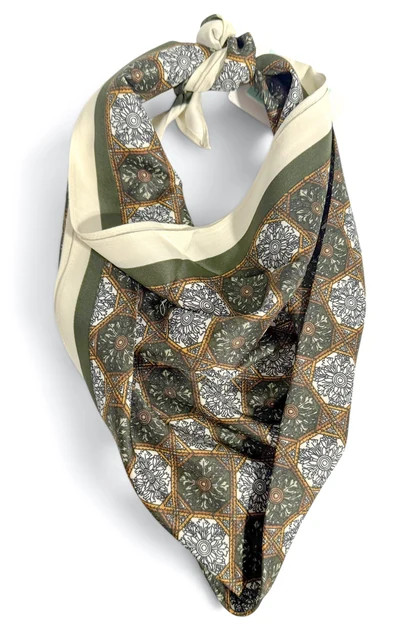 Mila Olive Triangle Scarf | The Willow Tree