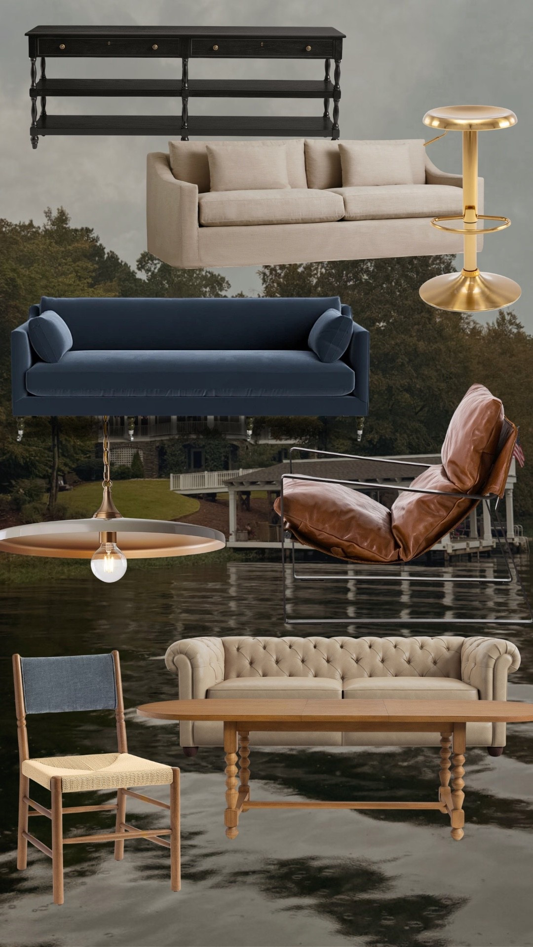 A few of the exact furniture pieces we have brought into the lake house recently!!! (More linked!)