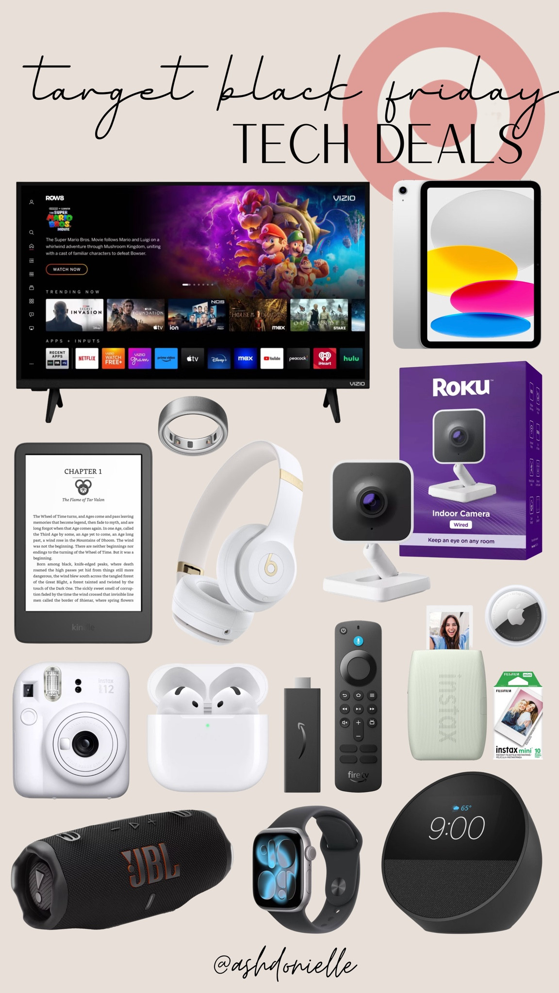 Target Black Friday Tech Deals

smart home devices
portable chargers
wireless earbuds
bluetooth speakers
wearable tech
smart thermostats
robot vacuums
streaming devices
compact projectors
noise-canceling headphones

#LTKCyberWeek #LTKHoliday #LTKSaleAlert