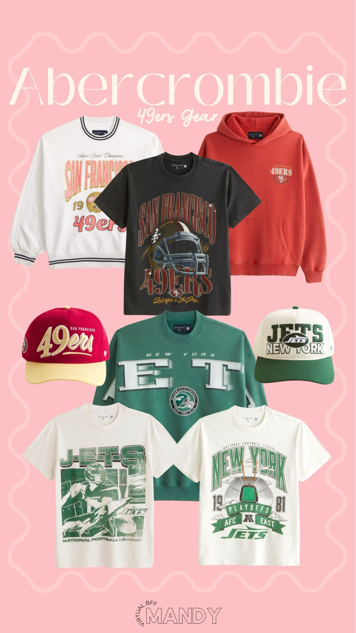 Abercrombie NFL - NFL gear - 49ers - Jets - graphic tee - graphic crew sweatshirt - hat - football season 

#LTKStyleTip #LTKSeasonal