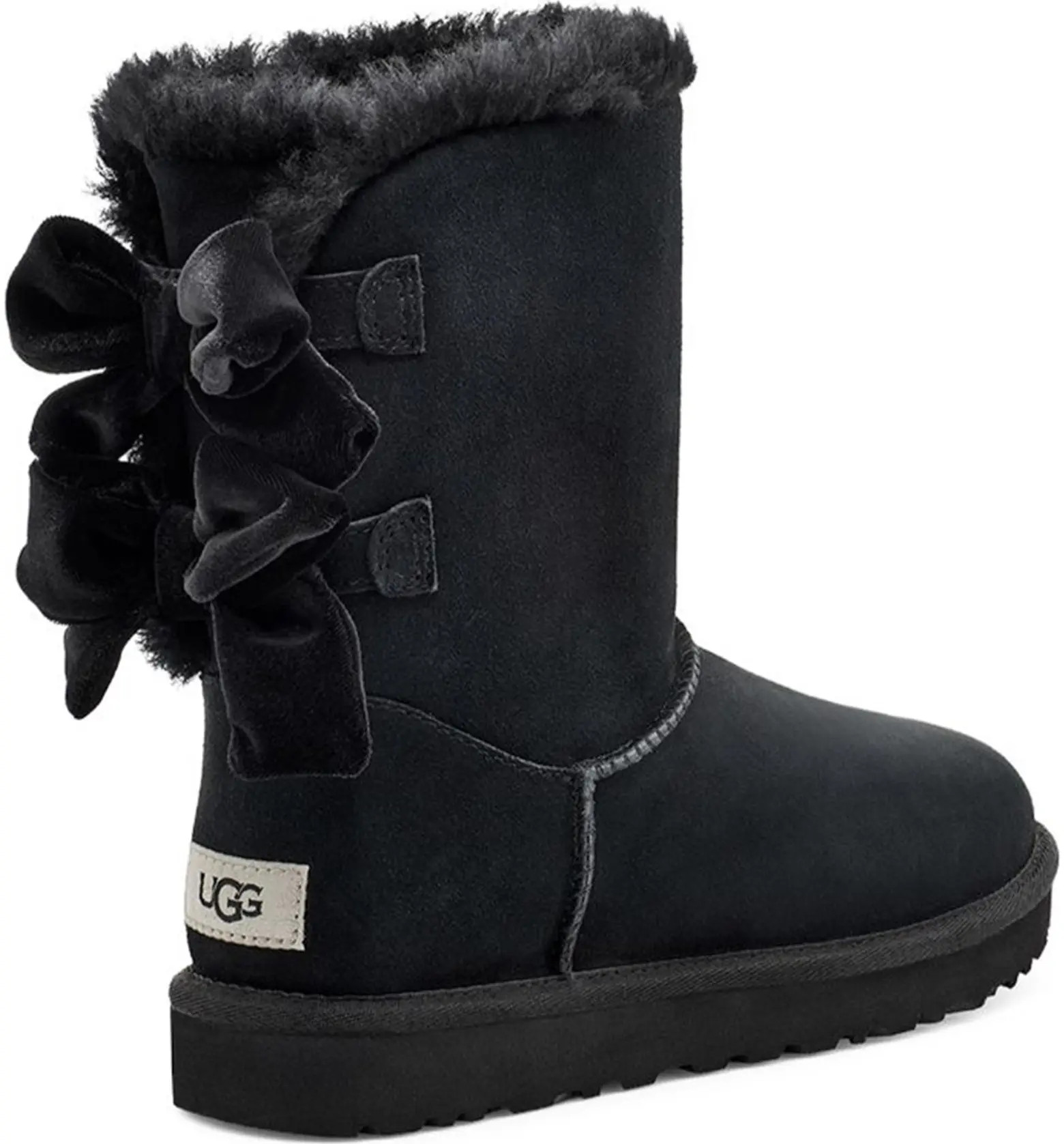Bailey Bow Velvet Ribbon Faux Fur Lined Boot | Nordstrom Rack