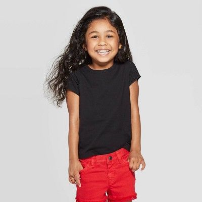 Toddler Girls' Solid Short Sleeve T-Shirt - Cat & Jack™ | Target