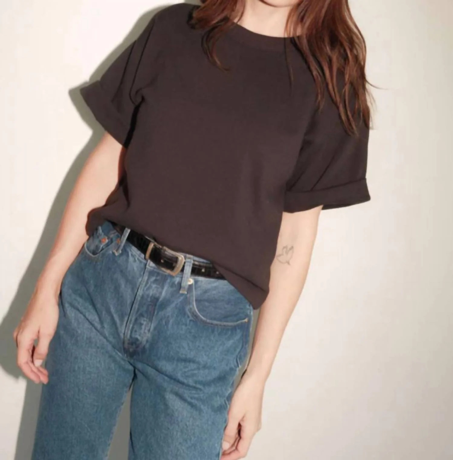 Bane Sweatshirt Tee In Jet Black | Shop Simon