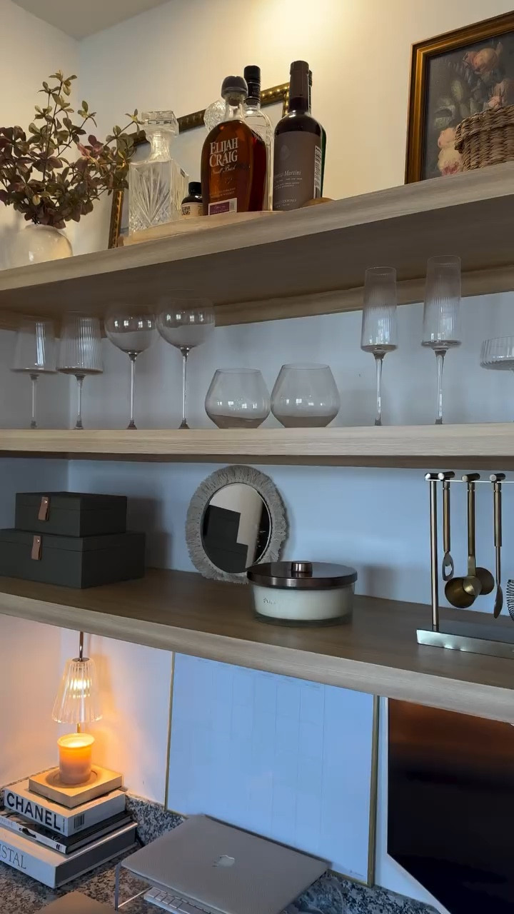 This before & after!!! ✨ I couldn’t figure out what to do with these shelves for months- they were such an eye sore, gathering junk & driving me crazy. I knew I wanted something renter-friendly & budget-friendly bc it’s temporary & I LOVE how they turned out! 😍

Now, do I add a black beadboard or keep it how it is?! 🖤

#shelfmakeover #shelfstyling #floatingshelves #homedecor #DIY #contactpaper

#LTKFindsUnder100 #LTKStyleTip #LTKHome