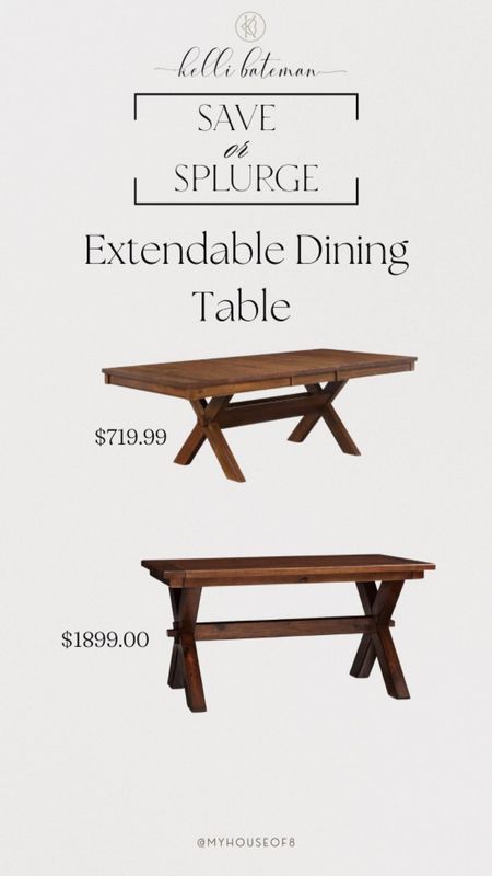 Extendable wooden dining table ~ Splurge or Save 

#LTKFind #LTKhome