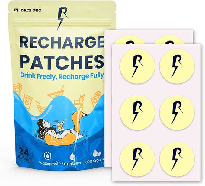 The Recharge Patch 24-Pack: Recovery Patches Cruise Essentials 2025 Women Festival Essentials Tra... | Amazon (US)