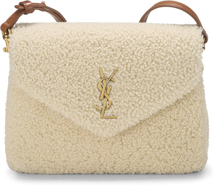 Amazon.com: Yves Saint Laurent, Pre-Loved Beige Shearling Loulou Toy, White : Luxury Stores | Amazon (US)