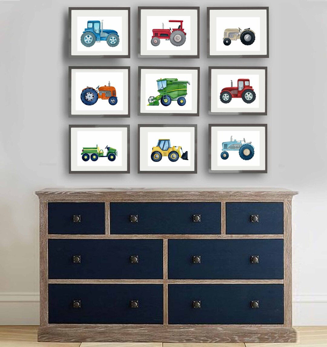 Tractor Wall Decor Tractor Art Print Boy Nursery Art - Etsy | Etsy (US)