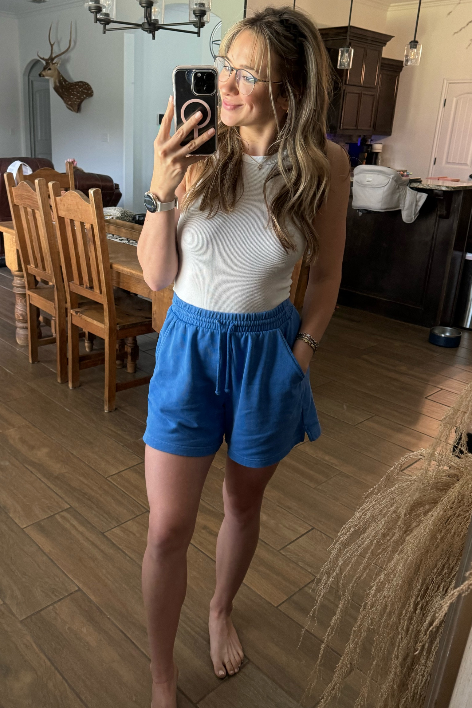 Summer lounge fit. 
Size small in top and bottom! 

#LTKStyleTip #LTKSummerSales #LTKFindsUnder50